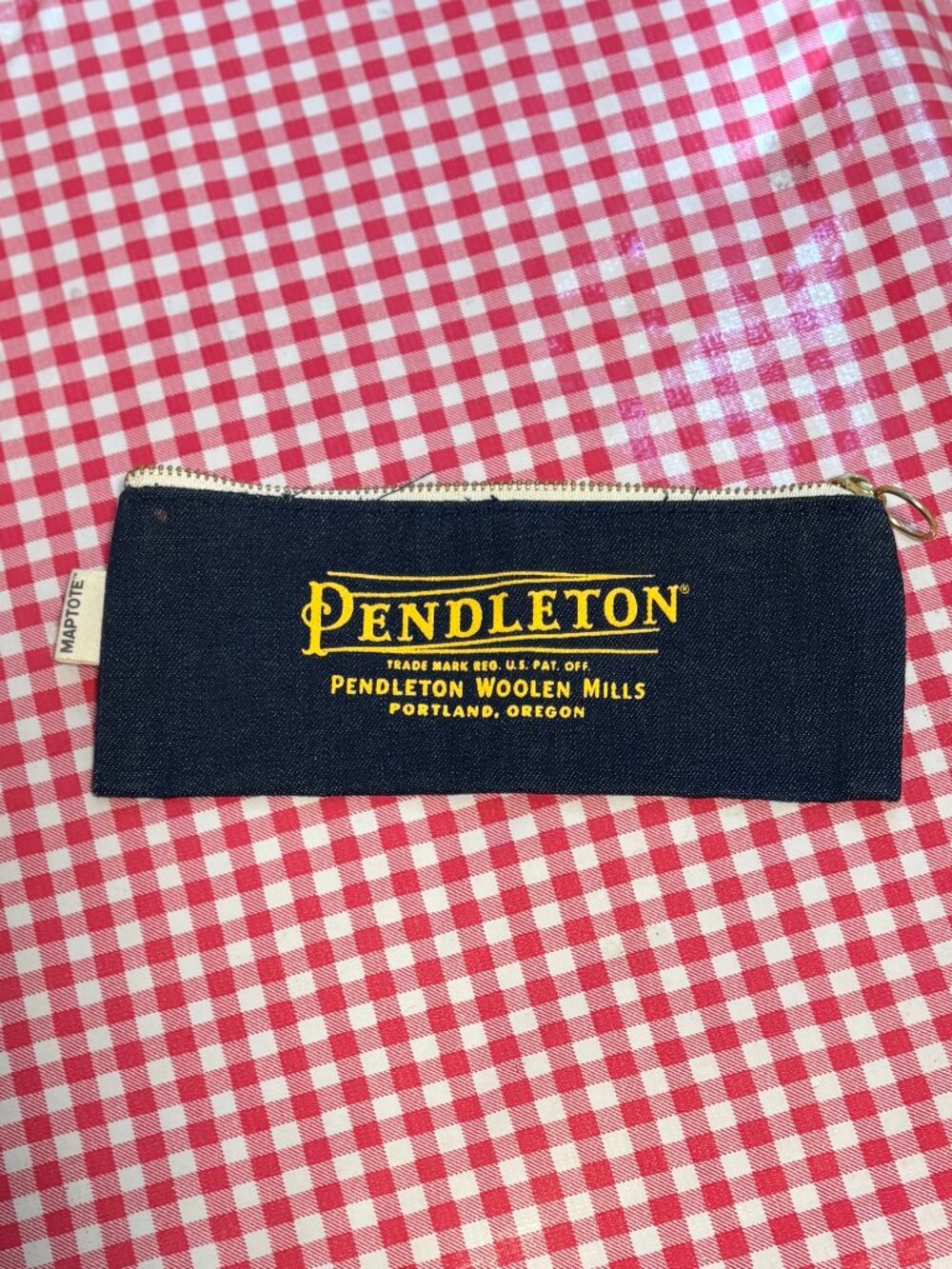 New Pendleton Denim Zip Pencil Make-up Pouch